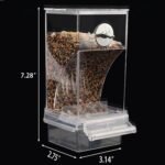 Automatic Bird Feeder, No Mess Acrylic Parrot Foraging Feeder, Transparent Bird Feeders Container Cage Accessories for Most Birds Parrot Canary Cockatoo(2 Pack) - Image 3