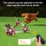 QDAN Interactive Dog Toys, Squeaky Moving Ball Toy with Remote Control, Music Modes Bouncing Ball for Dogs, Rechargeable Dog Toys to Keep Them Busy, Puppy Toys for Small Medium Large - Image 4