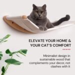 7 Ruby Road Cat Hammock Wall Mounted for Large and Indoor Cats or Kitty, Cute Bed Perch Shelf for Sleeping, Climbing and Lounging, Modern Shelves and Perches, Wooden Mount Cat Wall Furniture & Beds - Image 3