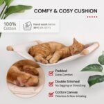7 Ruby Road Cat Hammock Wall Mounted for Large and Indoor Cats or Kitty, Cute Bed Perch Shelf for Sleeping, Climbing and Lounging, Modern Shelves and Perches, Wooden Mount Cat Wall Furniture & Beds - Image 4