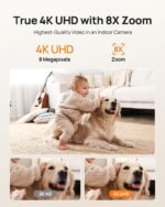 Anona 4K UHD Indoor Camera, Pet/Dog/Baby Security Camera with Phone App, 360°Pan-Tilt, 5G/2.4G Dual-Band Wi-Fi 6, Auto-Tracking, Person/Pet/Baby Crying Detection, Privacy Mode, Two-Way Audio, 2 Pack - Image 3