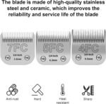 3PACK Dog Grooming Clipper Replacement Blades Compatible with Andis Pet Clipper/Oster A5/Wahl KM Series Dog Clipper,Ceramic Blade & Stainless Steel Blade (4FC+5FC+7FC) - Image 3