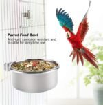 Tfwadmx Bird Feeding Dish Cups Parrot Food Bowl Clamp Holder Coop Cup, 2PCS Bird Cage Water Bowl for Parakeet African Greys Conure Cockatiels Lovebird Budgie Chinchilla - Image 6