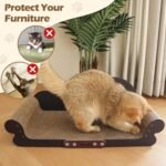 ComSaf Large Cat Scratcher Bed - 26" Cat Scratching Board Cat Couch Scratcher Cardboard, Durable Scratch Lounge Bed, Long Lasting Scartching Pads for Indoor Cats, Furniture Protector - Image 5