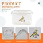 Large Capacity Bird Seed Storage Container,131 oz Airtight Pet Food Storage Containers with Scoop,Bird Food Container with Handle for Wild Bird Feeders Birds Parakeets Finches Food Mealworms Storage - Image 3