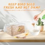 Large Capacity Bird Seed Storage Container,131 oz Airtight Pet Food Storage Containers with Scoop,Bird Food Container with Handle for Wild Bird Feeders Birds Parakeets Finches Food Mealworms Storage - Image 4