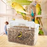 Large Capacity Bird Seed Storage Container,131 oz Airtight Pet Food Storage Containers with Scoop,Bird Food Container with Handle for Wild Bird Feeders Birds Parakeets Finches Food Mealworms Storage - Image 6