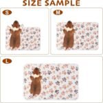 1 Pack 3 Blankets Fluffy Premium Fleece Soft Pet Blanket Flannel Throw for Cat Dog Puppy (Small 23x16'', Paw-White/Pink/Brown) - Image 3
