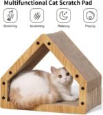 FUKUMARU Cat Scratcher House, Cozy Cardboard Design, Safe and Secure for Kittens, Eco-Friendly, 16.14 in Bevelled Surface, Maximum Load Capacity 22 Lbs - Image 4