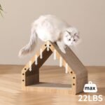 FUKUMARU Cat Scratcher House, Cozy Cardboard Design, Safe and Secure for Kittens, Eco-Friendly, 16.14 in Bevelled Surface, Maximum Load Capacity 22 Lbs - Image 6