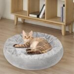 JOEJOY Dog Beds for Small Medium Dogs, Cozy Cuddler Luxury Puppy Pet Bed with Blanket Attached, Donut Round Calming Anti-Anxiety Dog Burrow Cave Bed - Anti-Slip Bottom and Machine Washable 26 inch - Image 8