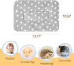 3PCS Guinea Pig Bed Soft Rabbit Bedding Cage Liner Warm Bunny Mats Pee Pads Fleece Blanket Plush Hamster Sleep Beds Ferret Squirrel Hedgehog Rat - Image 3