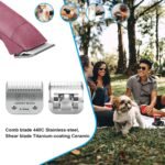 3 Pack 5FC Detachable Pet Dog Grooming Ceramic Blades,Compatible with Andis,Oster A5,Wahl KM-10 Series,Size 5FC Blade 1/4-Inch 6.3MM Cut Length - Image 4