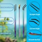 Reptile Feeding Tongs 10.6" Stainless Steel – Rubber Tip Feeding Tweezers Set with Straight & Curved Tongs and Feeding Spoon for Gecko, Bearded Dragon, Snake, Frog, Lizard & Insect Feeding - Image 3