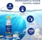 Aquarium Water Test Kit 9-in-1, Aquarium Ammonia Test Strips for Fish Tanks and Ponds, 150 Strips Testing pH Total Alkalinity Hardness Chlorine Nitrite Sulfate Copper Iron for Fresh and Salt Water - Image 4
