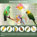 Bird Toys for Parrots and Conures, Colorful Chew Sneakers, Bell Balls, Acrylic Pacifiers, Durable Toys for Small and Medium Birds, Hanging Bird Cage - Image 5