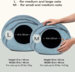 MEOWFIA Cat Cave – Premium Felt Cat Bed for Indoor Cats, Handmade Merino Wool (Aquamarine, Medium) - Image 3