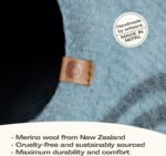 MEOWFIA Cat Cave – Premium Felt Cat Bed for Indoor Cats, Handmade Merino Wool (Aquamarine, Medium) - Image 4