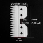 4pcs Oster Fast Feed Clipper Ceramic Blade - Pet Dog Cat Grooming Clipper Replacement Blades, for A5 Trimmer Series, for Andis 18 Teeth Detachable Ceramic Blade Part, for Wahl KM2 KM5 KM10 - Image 3
