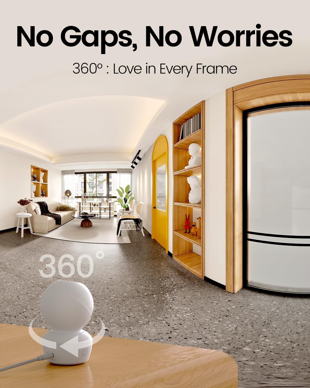 VIMTAG 4MP 5G Security Camera Indoor, Pet Camera with Speaker for Dog/Cat, Free AI Detection Indoor Camera with Phone App, Motion Tracking, Night Vision,2-Way Audio, Support 128GB Card(Not Included) - Image 3