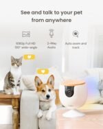 Furbo Mini Pet Camera: Security Cam w/Barking/Meowing Alerts, Cat or Dog Tracking w/Phone App, Smart Home Indoor Monitoring, 2-Way Speaker. No Subscription Needed. Standard See, Talk & Toss Features - Image 3