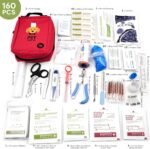 Portable Dog First Aid Kit 116 PCS Medical Supplies with Thermometer Emergency Blanket Splint Pet Emergency Bag for Camping Walking Cycling Car Hiking with Pet First Aid Guide Book and Instructions - Image 3