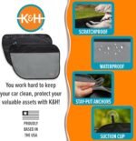 K&H Pet Products Car Door Protector for Dogs, 2 Pack Waterproof Interior Pet Car Door Protector from Dog Scratching, Stay Put Cover Design, Fits Most Vehicles, Washable - 27 x 19in Gray - Image 4