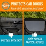 K&H Pet Products Car Door Protector for Dogs, 2 Pack Waterproof Interior Pet Car Door Protector from Dog Scratching, Stay Put Cover Design, Fits Most Vehicles, Washable - 27 x 19in Gray - Image 5