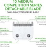 Wahl Professional Animal 10 Medium Competition Series Detachable Blade with 1/16-Inch Cut Length (2358-100) - Image 3