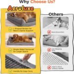 Dog Beds Large Sized Dogs, XL Orthopedic Dog Beds for Large Dogs 42"x30"x7.5", Waterproof Pet Bed with Washable Cover, L-Shaped Pet Couch with Portable Handle, Grey - Image 4