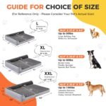 Dog Beds Large Sized Dogs, XL Orthopedic Dog Beds for Large Dogs 42"x30"x7.5", Waterproof Pet Bed with Washable Cover, L-Shaped Pet Couch with Portable Handle, Grey - Image 5