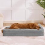 Dog Beds Large Sized Dogs, XL Orthopedic Dog Beds for Large Dogs 42"x30"x7.5", Waterproof Pet Bed with Washable Cover, L-Shaped Pet Couch with Portable Handle, Grey - Image 7