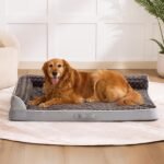 Dog Beds Large Sized Dogs, XL Orthopedic Dog Beds for Large Dogs 42"x30"x7.5", Waterproof Pet Bed with Washable Cover, L-Shaped Pet Couch with Portable Handle, Grey - Image 8
