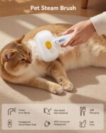 ROJECO 3-in-1 Pet Steam Brush for Cats&Dogs-Pet Spray Hair Removal Detangling Comb with Adjustable Mist,Handheld Deshedding Grooming Tool for Long/Short Hair,Massage Brush & Shedding Control,Cordless - Image 3