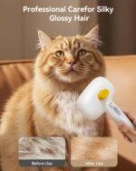 ROJECO 3-in-1 Pet Steam Brush for Cats&Dogs-Pet Spray Hair Removal Detangling Comb with Adjustable Mist,Handheld Deshedding Grooming Tool for Long/Short Hair,Massage Brush & Shedding Control,Cordless - Image 6