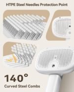 ROJECO 3-in-1 Pet Steam Brush for Cats&Dogs-Pet Spray Hair Removal Detangling Comb with Adjustable Mist,Handheld Deshedding Grooming Tool for Long/Short Hair,Massage Brush & Shedding Control,Cordless - Image 7