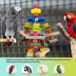 Parrot Toys for African Grey Parrots, Cockatoos, Small Macaws, Amazon Parrots Small and Medium Birds Natural Wooden Safe and Durable Chew Toys and Bird Cage Accessories - Image 4