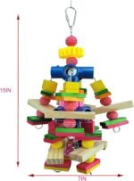 Parrot Toys for African Grey Parrots, Cockatoos, Small Macaws, Amazon Parrots Small and Medium Birds Natural Wooden Safe and Durable Chew Toys and Bird Cage Accessories - Image 5
