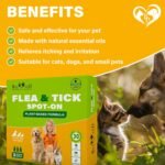 Flea and Tick Prevention for Small Dogs & Cats, Rabbits - Natural Flea Treatment & Pest Control - Topical Flea & Mosquito Repellent for Puppy and Kitten - All Pets - Image 5