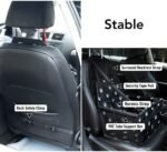 Petbobi Pet Reinforce Car Booster Seat for Dog Cat Portable and Breathable Bag with Seat Belt Dog Carrier Safety Stable for Travel Look Out,with Clip on Leash with PVC Tube (Foot) - Image 4