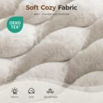 Orthopedic Dog Bed for Large Dog, Waterproof Pet Bed,Non-Slip Bottom and Egg-Crate Foam with Removable Washable Cover Crate Bed,Cream,36"x27"x3" - Image 3