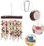 Deloky Large Bird Parrot Chewing Toy -Natural Wooden Blocks Bird Parrot Tearing Toys Suggested for Large Macaws cokatoos,African Grey and a Variety of Amazon Parrots (Natural) - Image 4