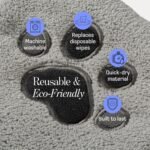 Cat Concentrated Waterless Rinse-Free Shampoo & Conditioner with Bath Mitt – Sensitive Skin, Stress & Itch Relief Gentle Leave-in Serum – 98.65% Naturally Derived-Dry Shampoo for Cats–8×10ml - Image 4