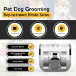 10# Pet Grooming Clipper Replacement Blades, Detachable Blade Compatible with Andis/wahl/Oster Dog Clippers,10 Blade 1/16-inch, Made of Ceramic & Stainless Steel Blade - Image 3