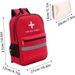 Pet First Aid Backpack Empty with Portable Bag for Pet First Aid Kits, Home Outdoor Travel Camping Emergency Supplies Storage (Red,White) - Image 3