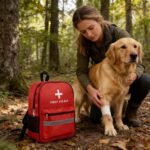 Pet First Aid Backpack Empty with Portable Bag for Pet First Aid Kits, Home Outdoor Travel Camping Emergency Supplies Storage (Red,White) - Image 5