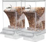 Automatic Bird Feeder, No Mess Acrylic Parrot Foraging Feeder, Transparent Bird Feeders Container Cage Accessories for Most Birds Parrot Canary Cockatoo(2 Pack) - Image 2