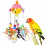 Bird Toys for Parrots and Conures, Colorful Chew Sneakers, Bell Balls, Acrylic Pacifiers, Durable Toys for Small and Medium Birds, Hanging Bird Cage - Image 2