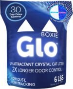 Boxie® Glo™ 30 Day Odor Control Non-Clumping Crystal Cat Litter, 6 lb, Natural Attractions, UV Light Attractant, Soft Granules, 99.9% Dust-Free, Long-Lasting for Multi-Cat Homes - Image 2