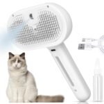 Cat Steam Brush 3 in 1 Pet Hair Grooming Brush with Steam and Release Button for Indoor Cats Pets Dogs Hair Removal Shedding - Image 2